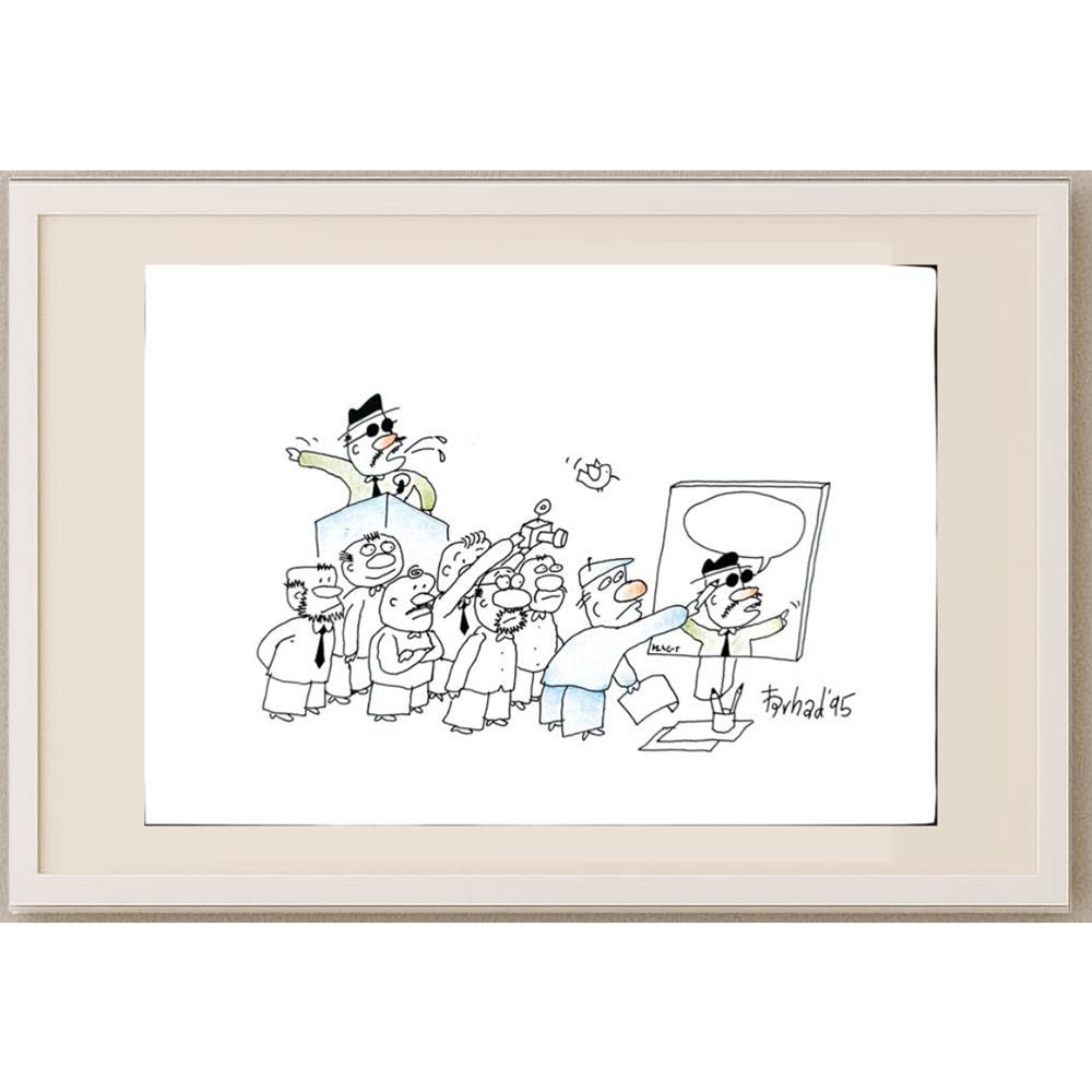 Amir Farhad Mohammadyari 29x21cm Orijinal Karikatür BOD02824