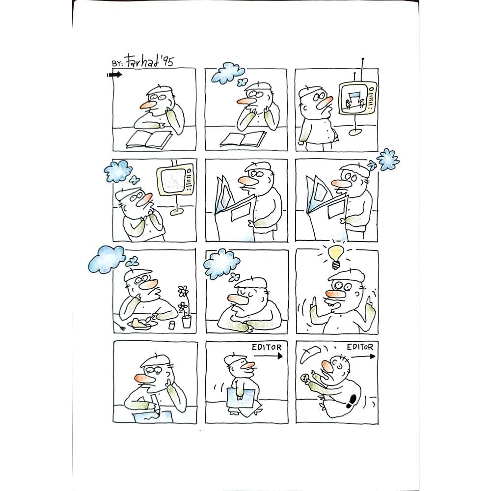 Amir Farhad Mohammadyari 29x21cm Orijinal Karikatür BOD02825