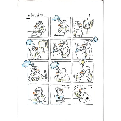 Amir Farhad Mohammadyari 29x21cm Orijinal Karikatür BOD02825