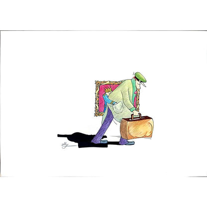 Majid Maghsoodi 29x21cm Orijinal Karikatür BOD02832