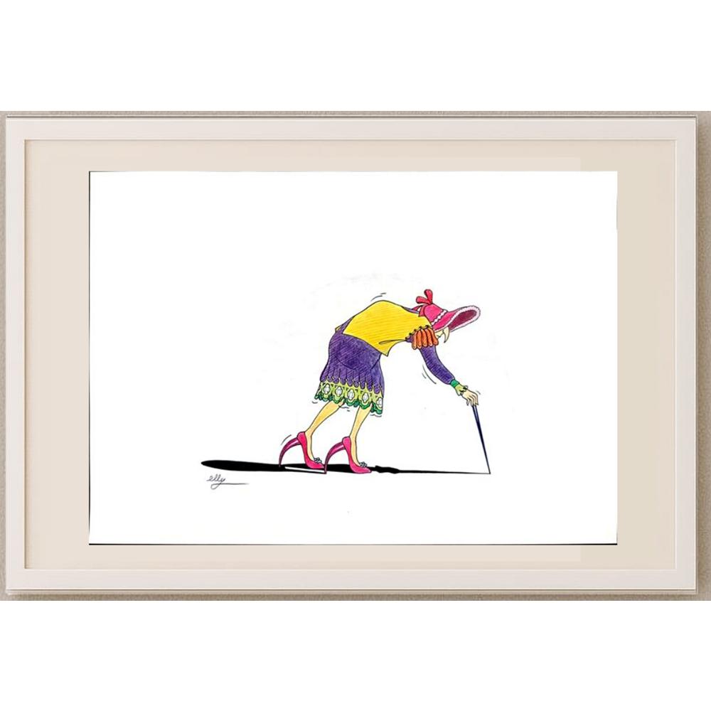 Majid Maghsoodi 29x21cm Orijinal Karikatür BOD02834