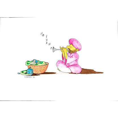 Nader Hafezi 29x21cm Orijinal Karikatür BOD02835