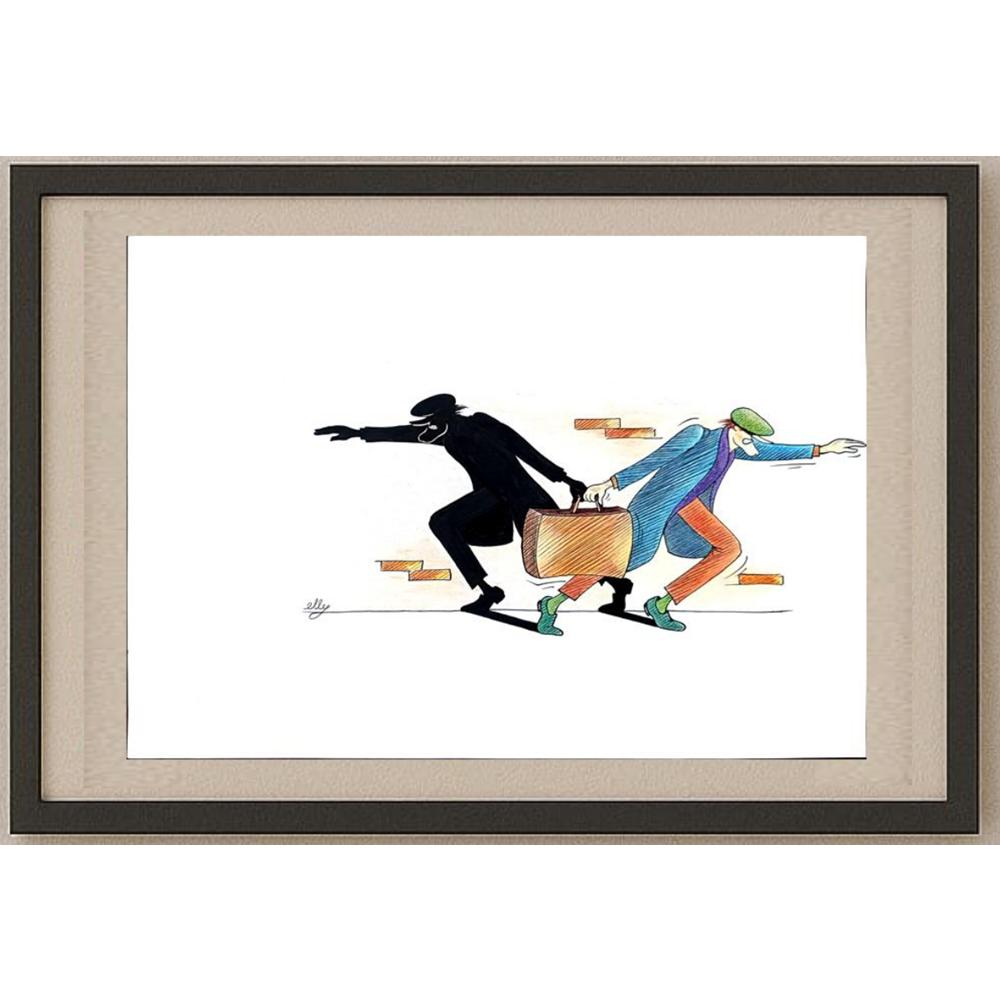Majid Maghsoodi 29x21cm Orijinal Karikatür BOD02836