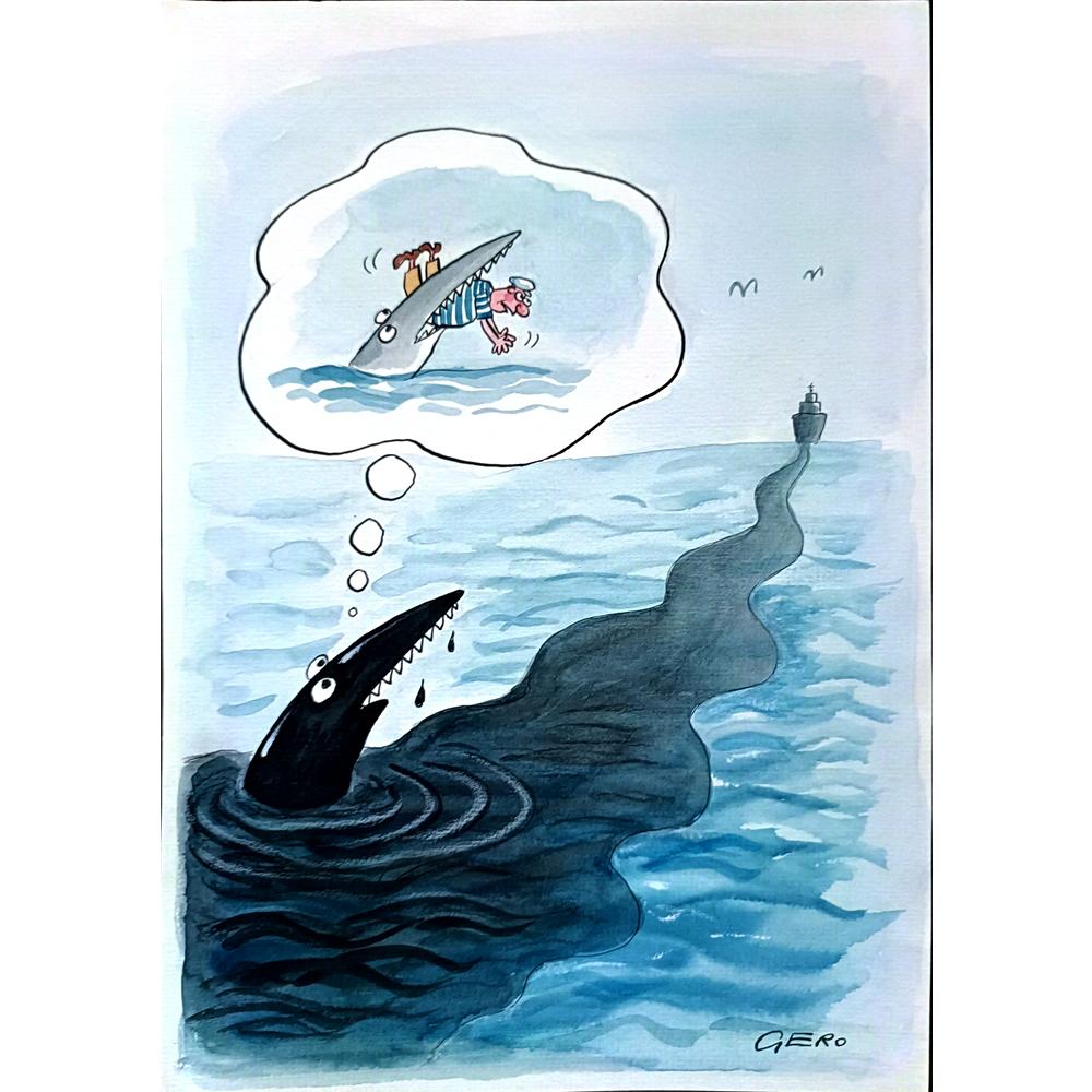 Miroslav Gerencer 29x21cm Orijinal Karikatür BOD02837