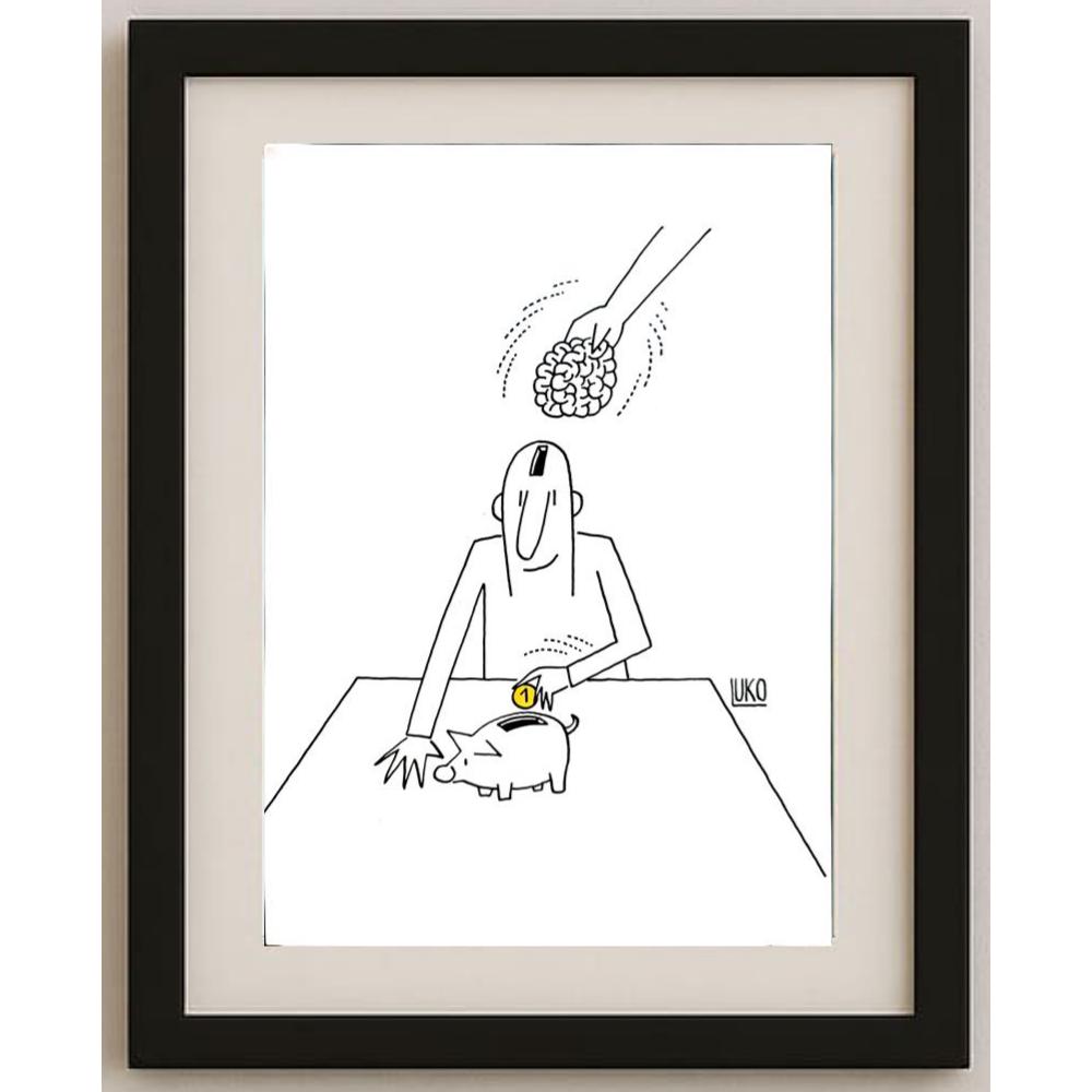 Peter Luko 29x21cm Orijinal Karikatür BOD02843