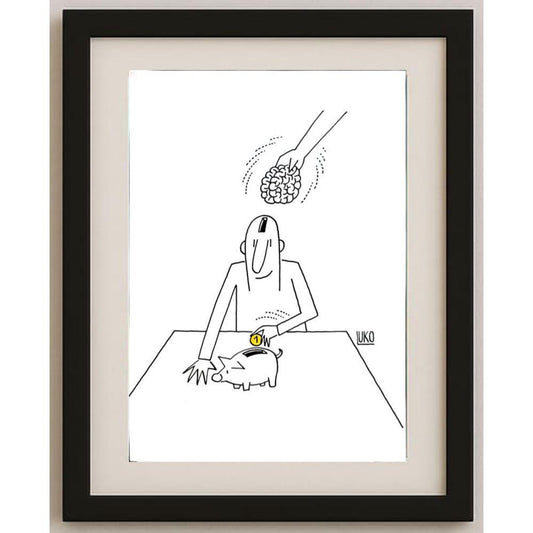 Peter Luko 29x21cm Orijinal Karikatür BOD02843
