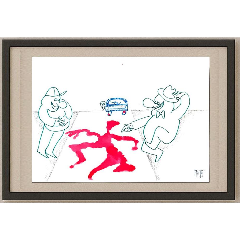 Fedor Kritovak 29x21cm Orijinal Karikatür BOD02850