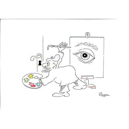 Zdenko Puhin 29x21cm Orijinal Karikatür BOD02851
