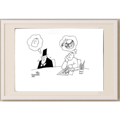 Hossein Rahimkhany 43x30cm Orijinal Karikatür BOD02853
