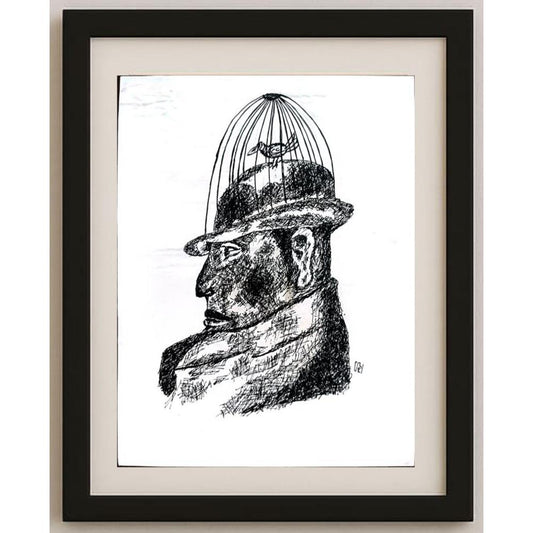 Karim Karımi Zadeh 29x21cm Orijinal Karikatür BOD02855