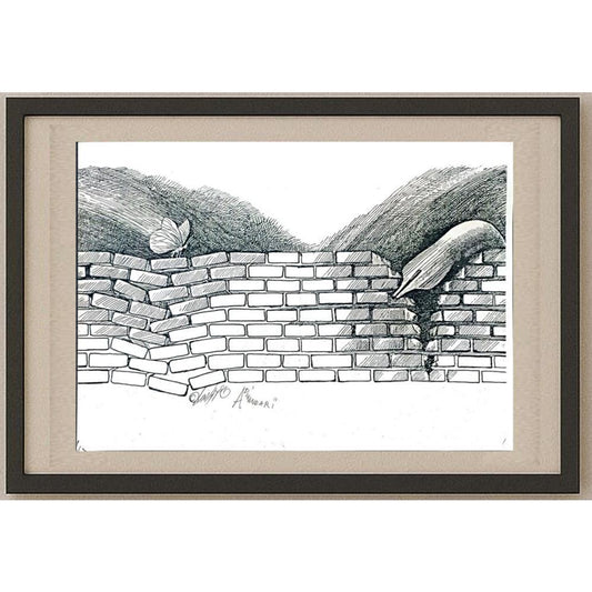 Ali Divandari 29x21cm Orijinal Karikatür BOD02860