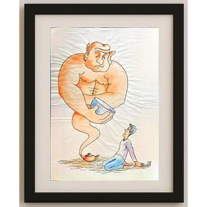 Hamid Reza Azarkheil 29x21cm Orijinal Karikatür BOD02861
