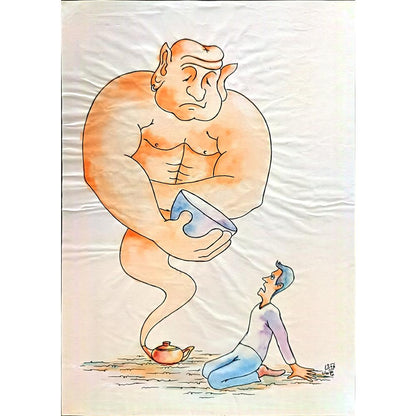Hamid Reza Azarkheil 29x21cm Orijinal Karikatür BOD02861