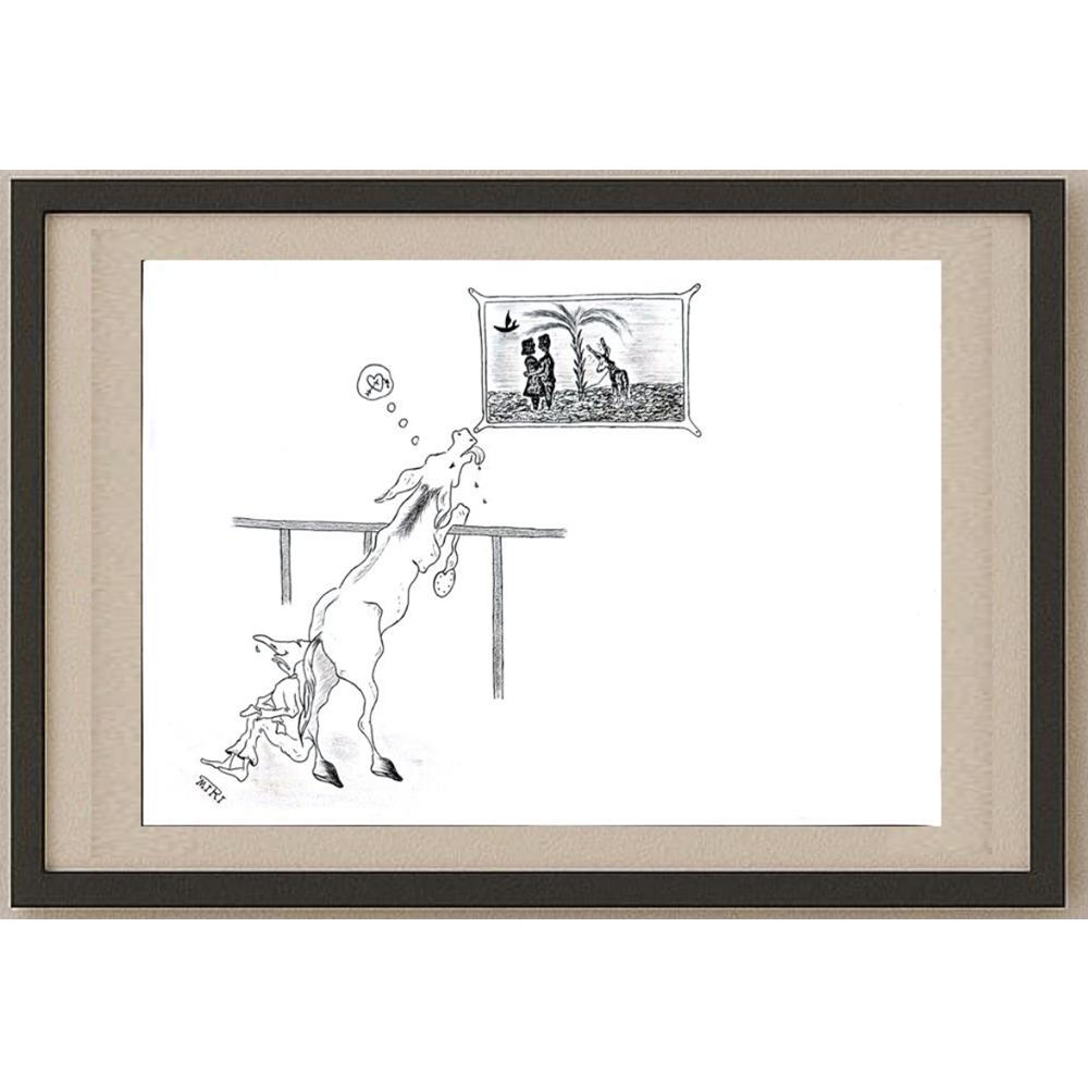 Majid Miri 29x21cm Orijinal Karikatür BOD02862