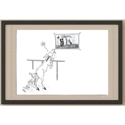 Majid Miri 29x21cm Orijinal Karikatür BOD02862