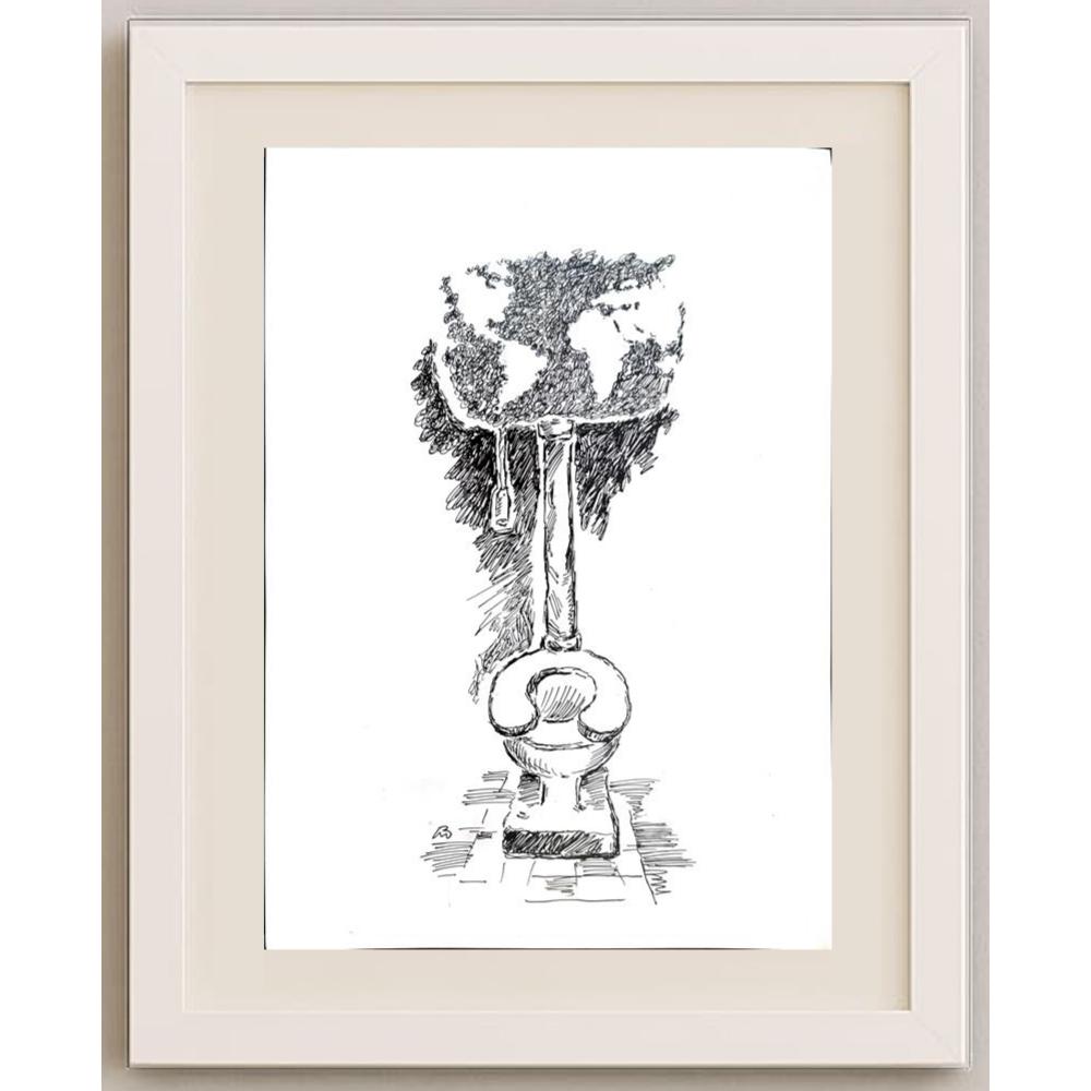 Unknown 29x21cm Orijinal Karikatür BOD02863