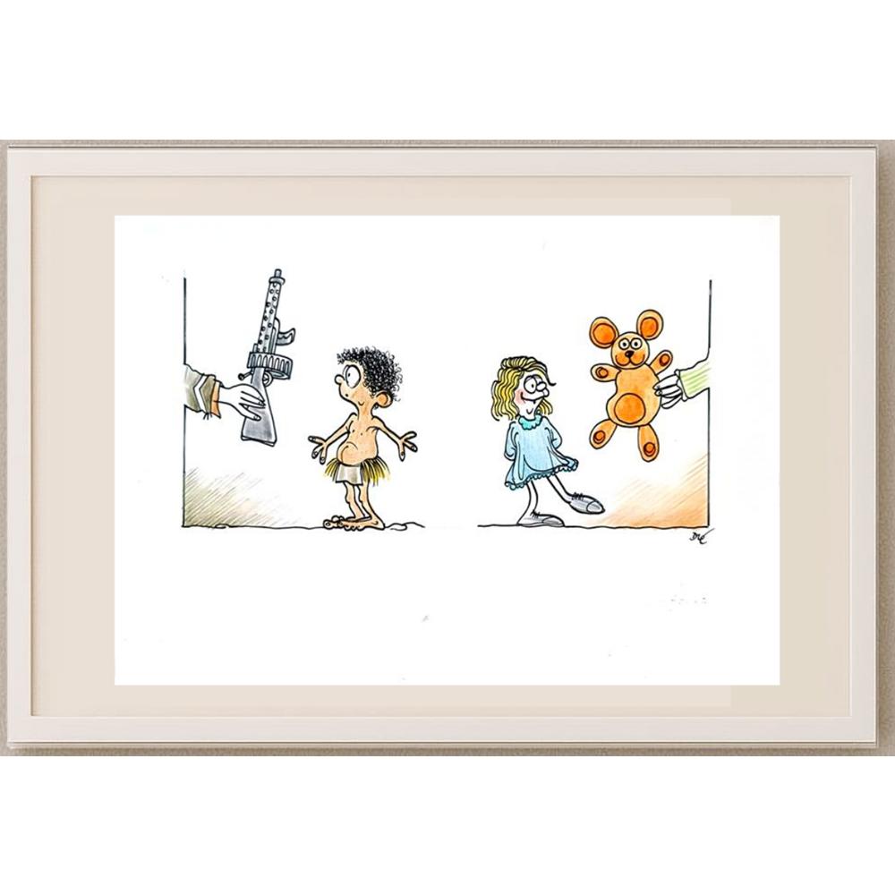 Andre Mathijs 29x21cm Orijinal Karikatür BOD02865