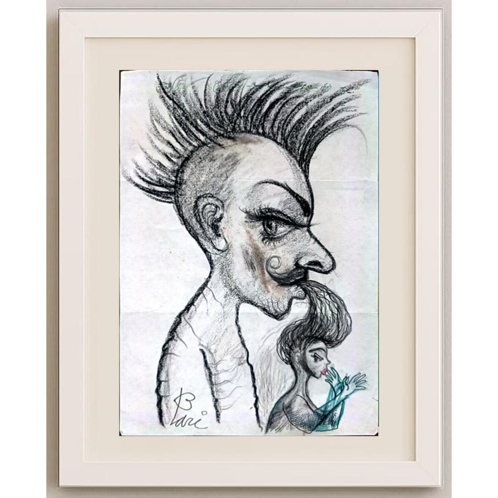 Pari Mohammad Nabi 29x21cm Orijinal Karikatür BOD02872