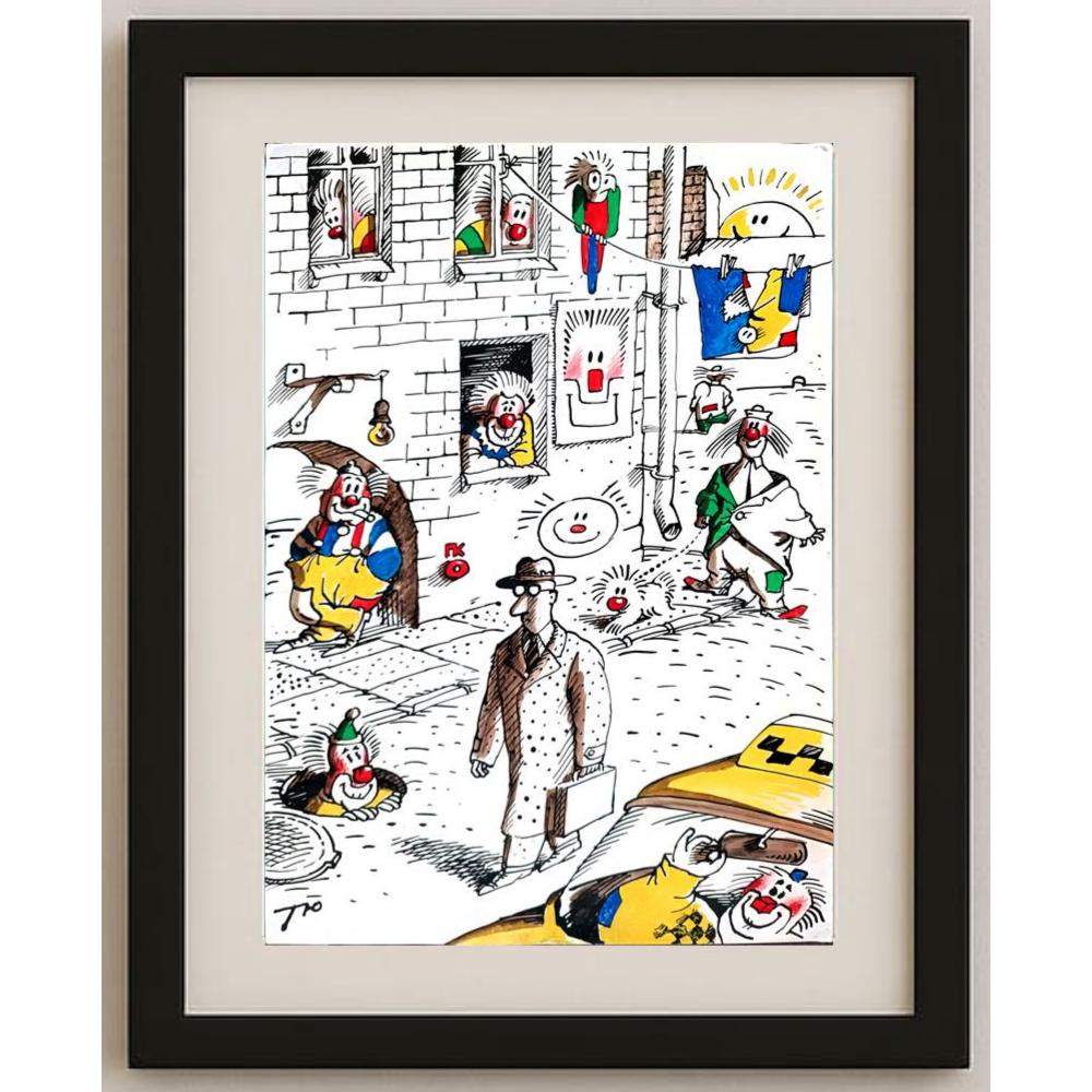 Sergei Tunin 43x30cm Orijinal Karikatür BOD02873