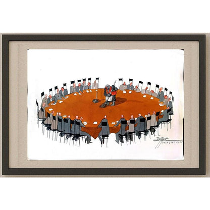 Oleg Dergatchov 43x30cm Orijinal Karikatür BOD02874