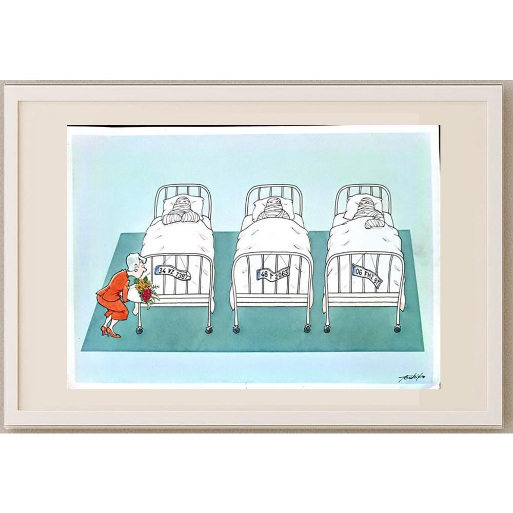 Toshiko Nishida 43x30cm Orijinal Karikatür BOD02875