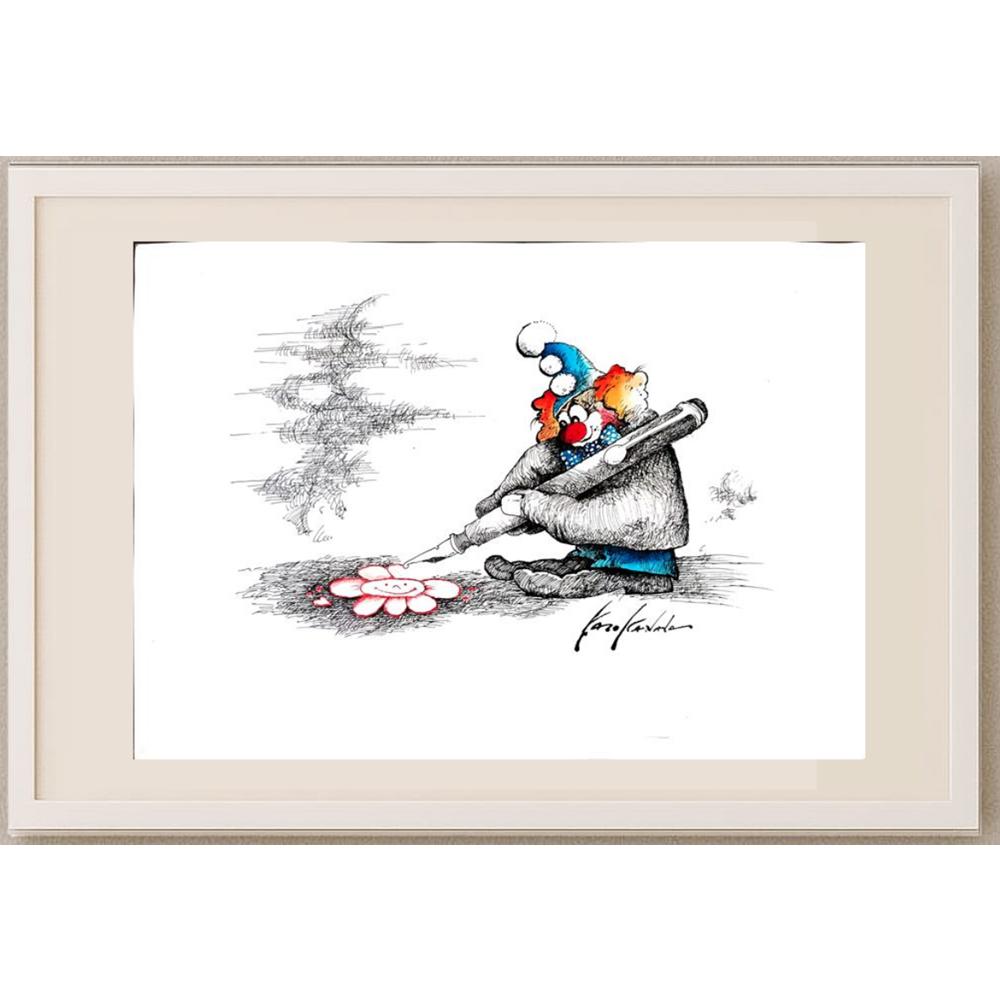 Kazo Kanala 43x30cm Orijinal Karikatür BOD02876