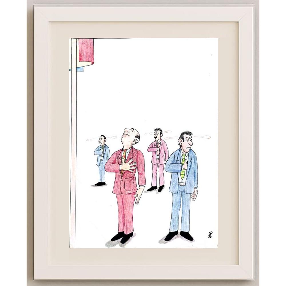 Senad Nadarevic 43x30cm Orijinal Karikatür BOD02879