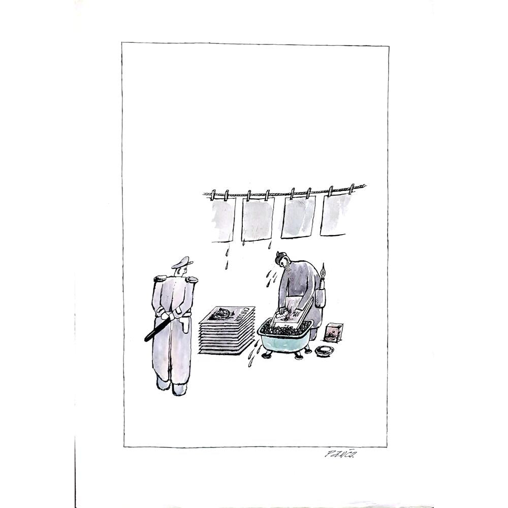 Milos Panig Pango 43x30cm Orijinal Karikatür BOD02885