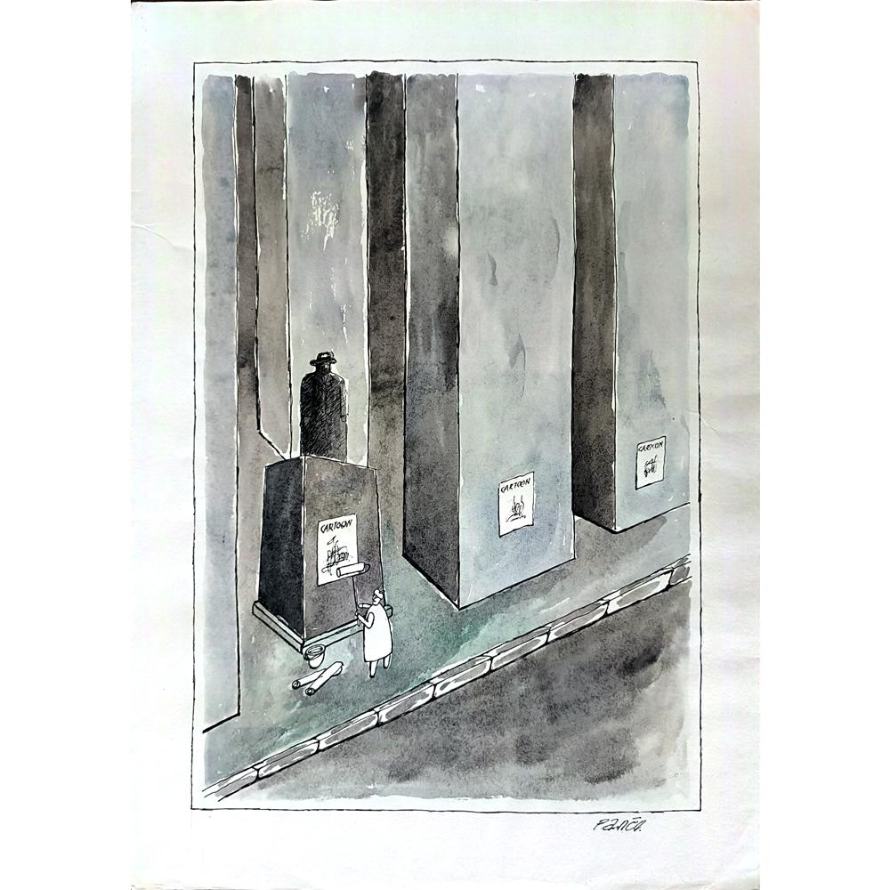 Milos Panig Pango 43x30cm Orijinal Karikatür BOD02886
