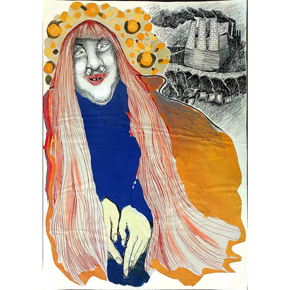Gnys Wysocka Matgorzata 43x30cm Orijinal Karikatür BOD02887