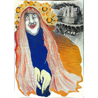 Gnys Wysocka Matgorzata 43x30cm Orijinal Karikatür BOD02887
