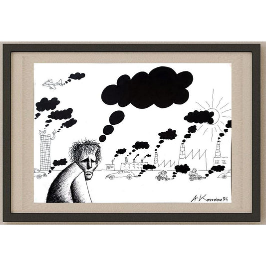 Ali Kassainn 43x30cm Orijinal Karikatür BOD02888