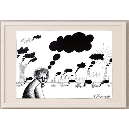 Ali Kassainn 43x30cm Orijinal Karikatür BOD02888