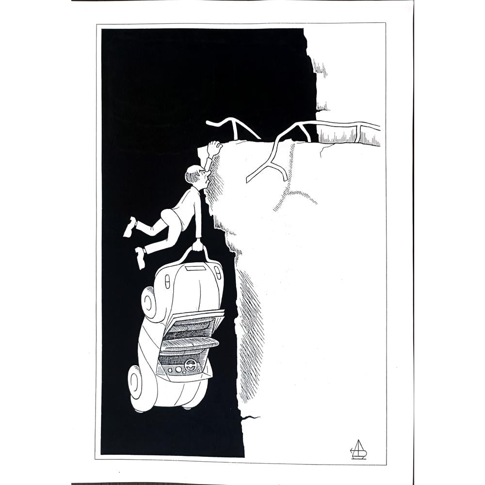 Vansovich Andrey 43x30cm Orijinal Karikatür BOD02892
