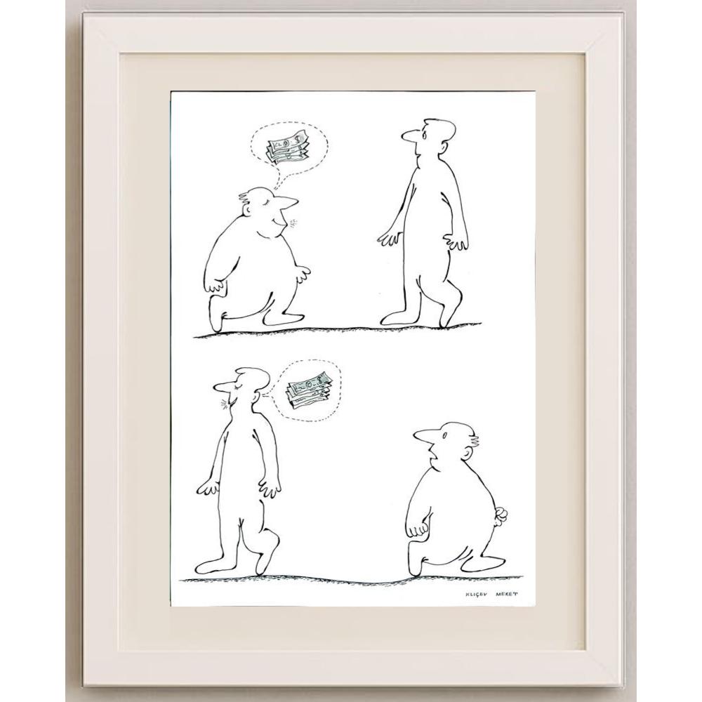 Meret Klıçev 43x30cm Orijinal Karikatür BOD02893