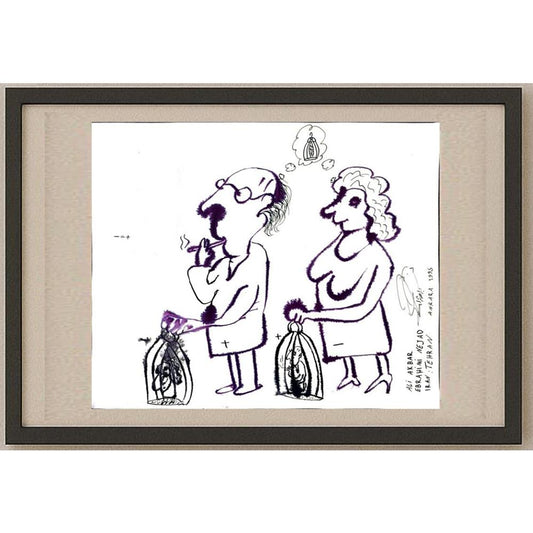 Ali Akbar Ebrahimi Nejad 33x27cm Orijinal Karikatür BOD02901