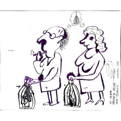 Ali Akbar Ebrahimi Nejad 33x27cm Orijinal Karikatür BOD02901