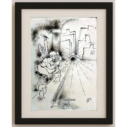Unknown 35x25cm Orijinal Karikatür BOD02907