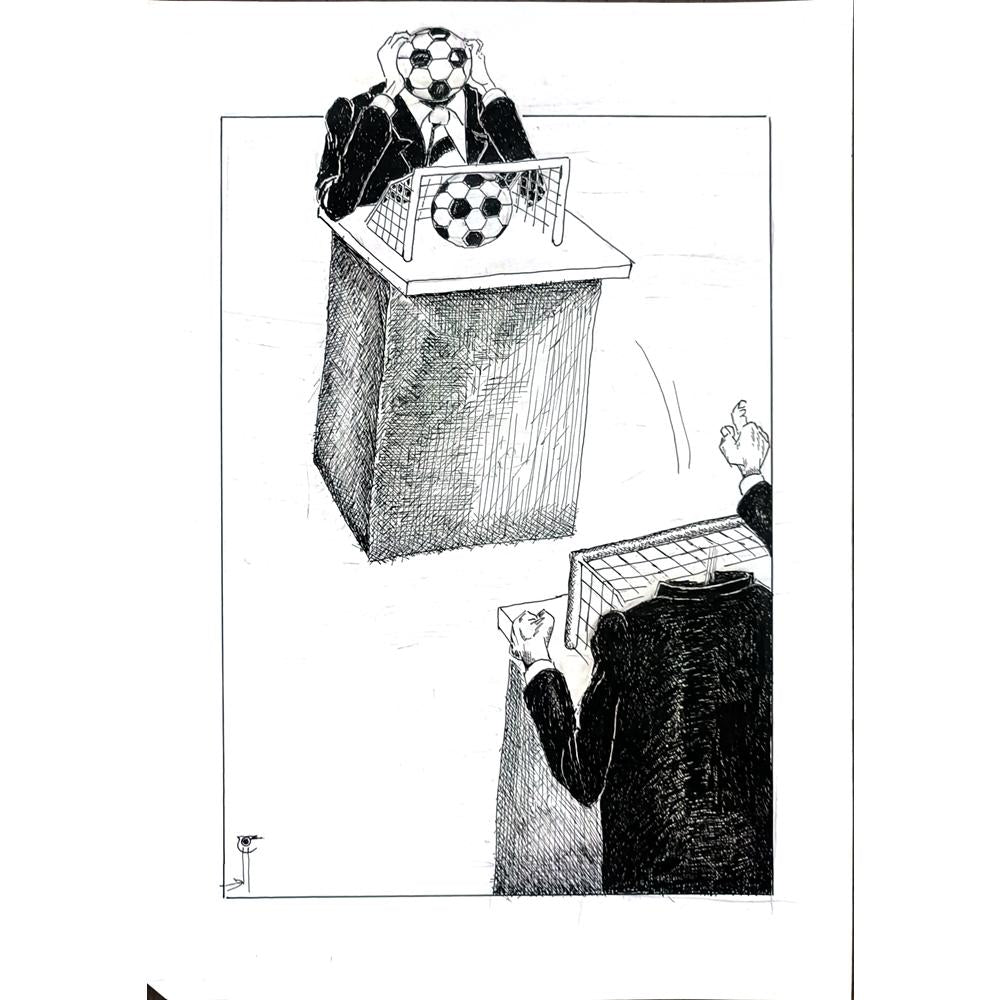 Akbar Nabi Chenany 35x25cm Orijinal Karikatür BOD02909