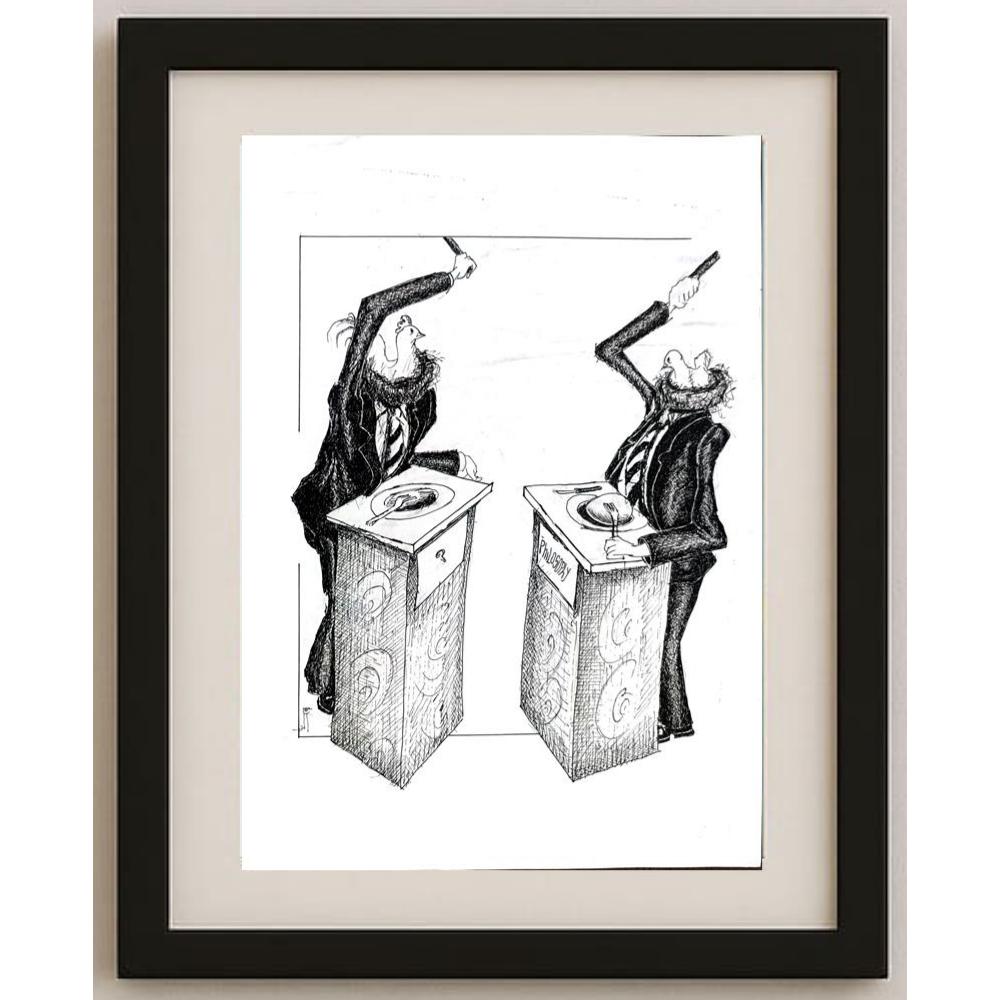 Akbar Nabi Chenany 35x25cm Orijinal Karikatür BOD02910