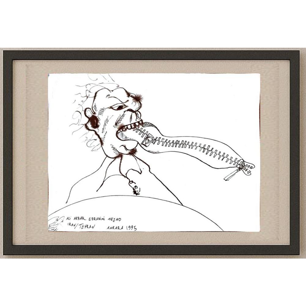 Ali Akbar Ebrahimi Nejad 35x25cm Orijinal Karikatür BOD02912