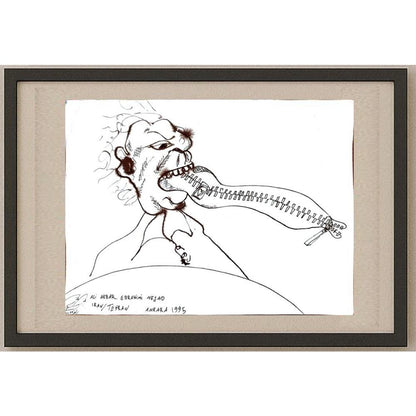 Ali Akbar Ebrahimi Nejad 35x25cm Orijinal Karikatür BOD02912