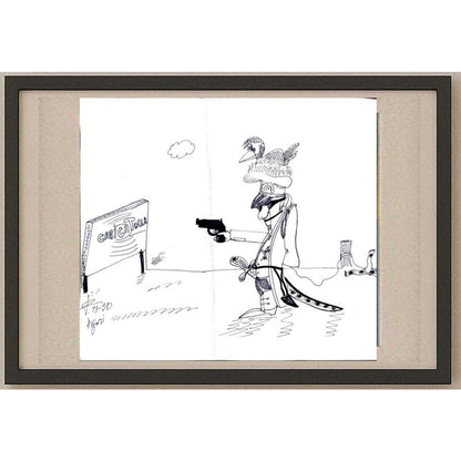 Seyyeh Hassan Hejazi 35x25cm Orijinal Karikatür BOD02915