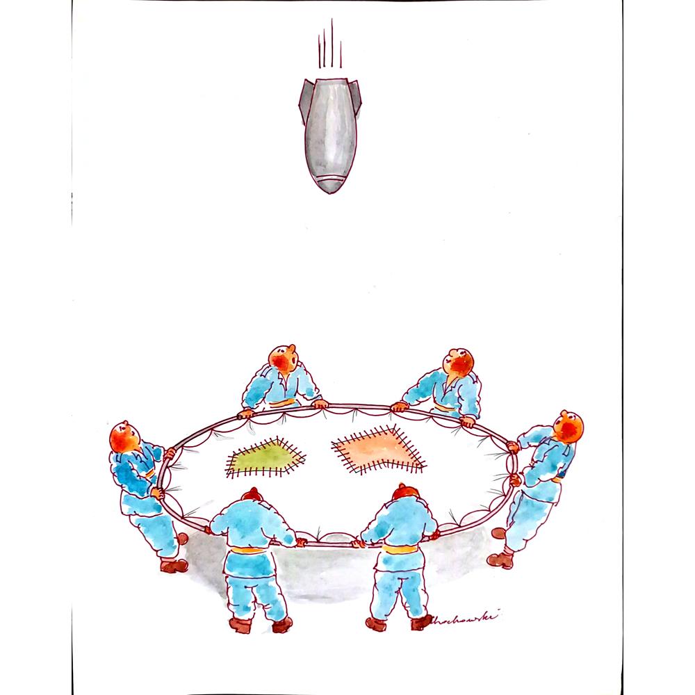 Jan Chochowski 35x25cm Orijinal Karikatür BOD02916