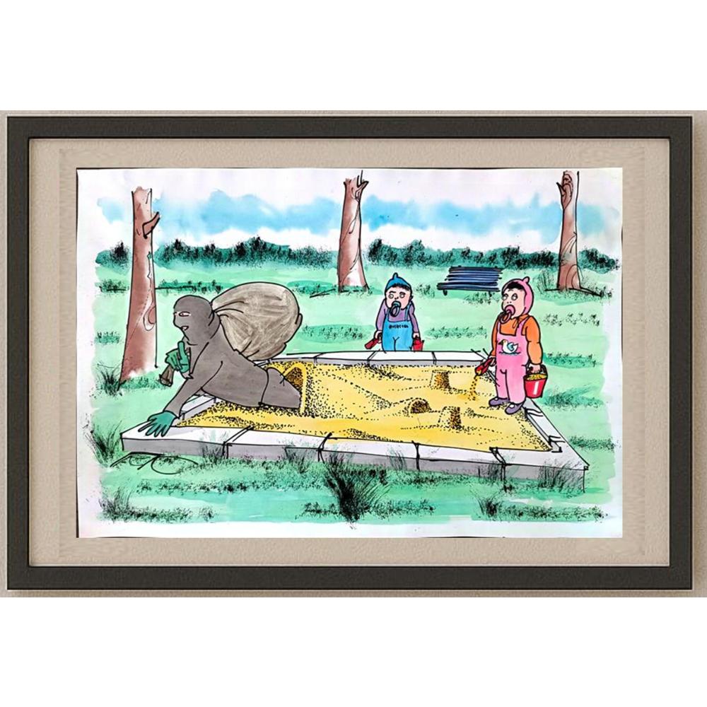 Frantisek Kratochvil 43x27cm Orijinal Karikatür BOD02919