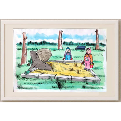 Frantisek Kratochvil 43x27cm Orijinal Karikatür BOD02919