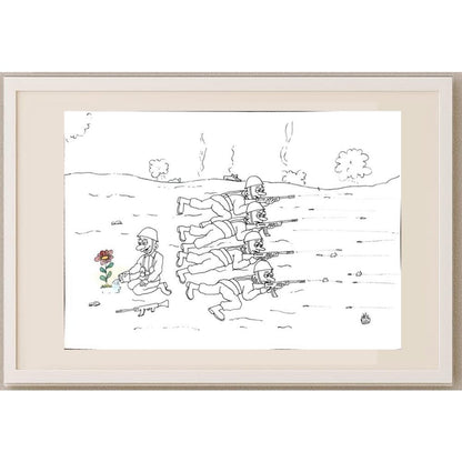 Hakkı Uslu 35x25cm Orijinal Karikatür BOD02921