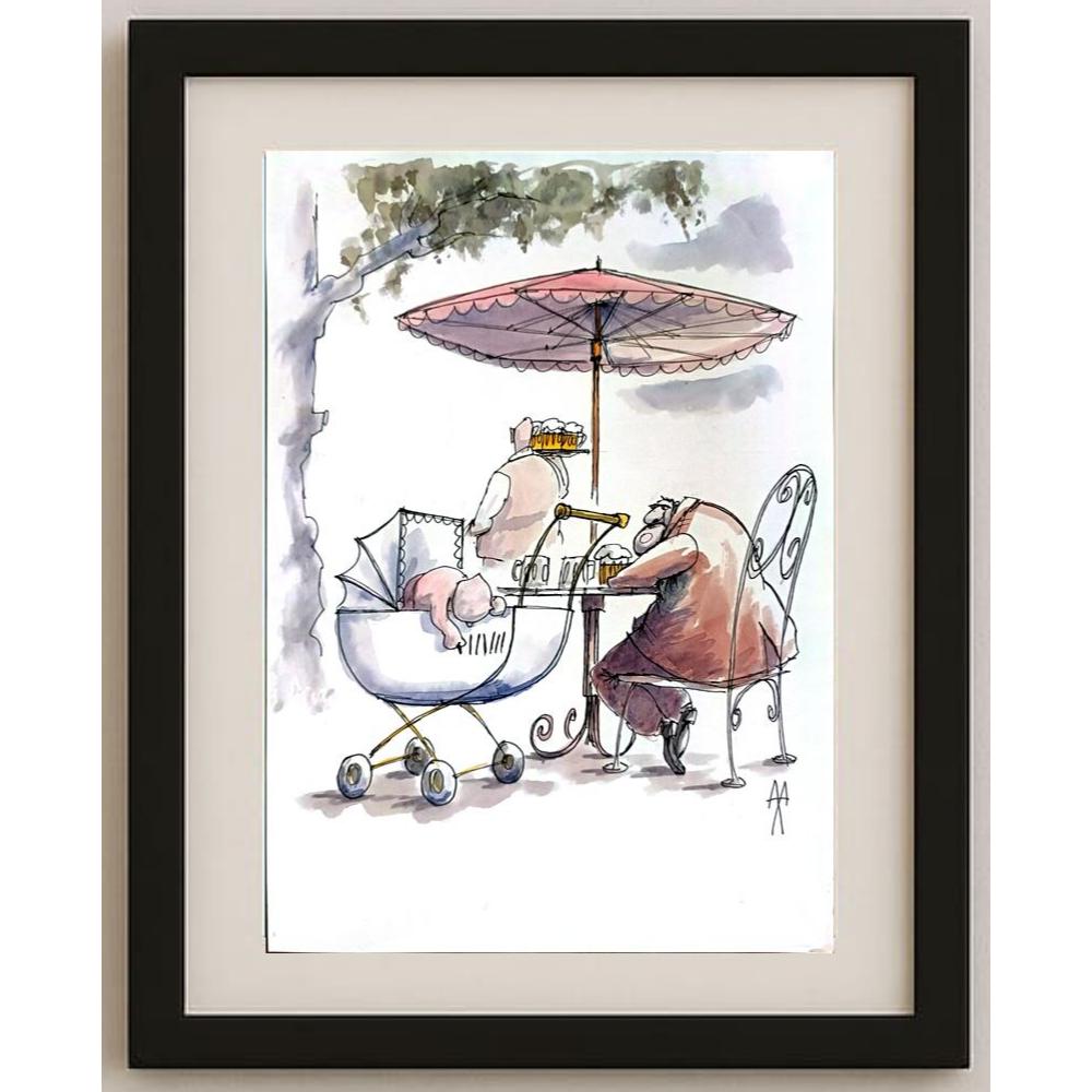 Bretislav Kovarik 29x21cm Orijinal Karikatür BOD02924