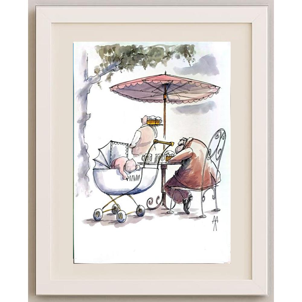Bretislav Kovarik 29x21cm Orijinal Karikatür BOD02924