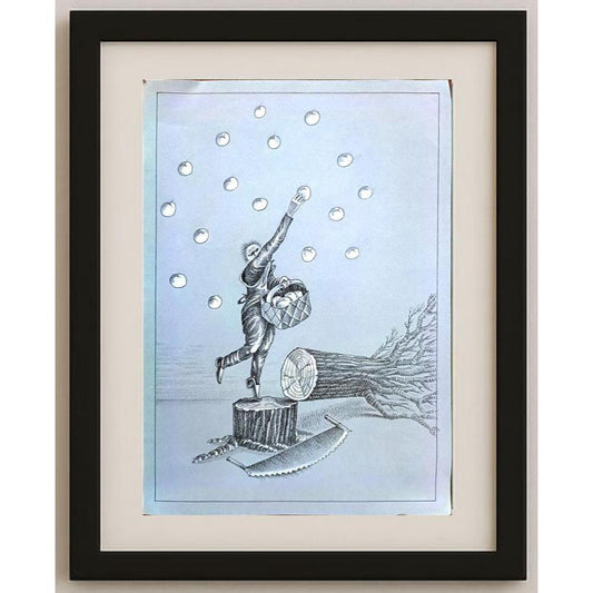 Vladimir Khakhanov 29x21cm Orijinal Karikatür BOD02925